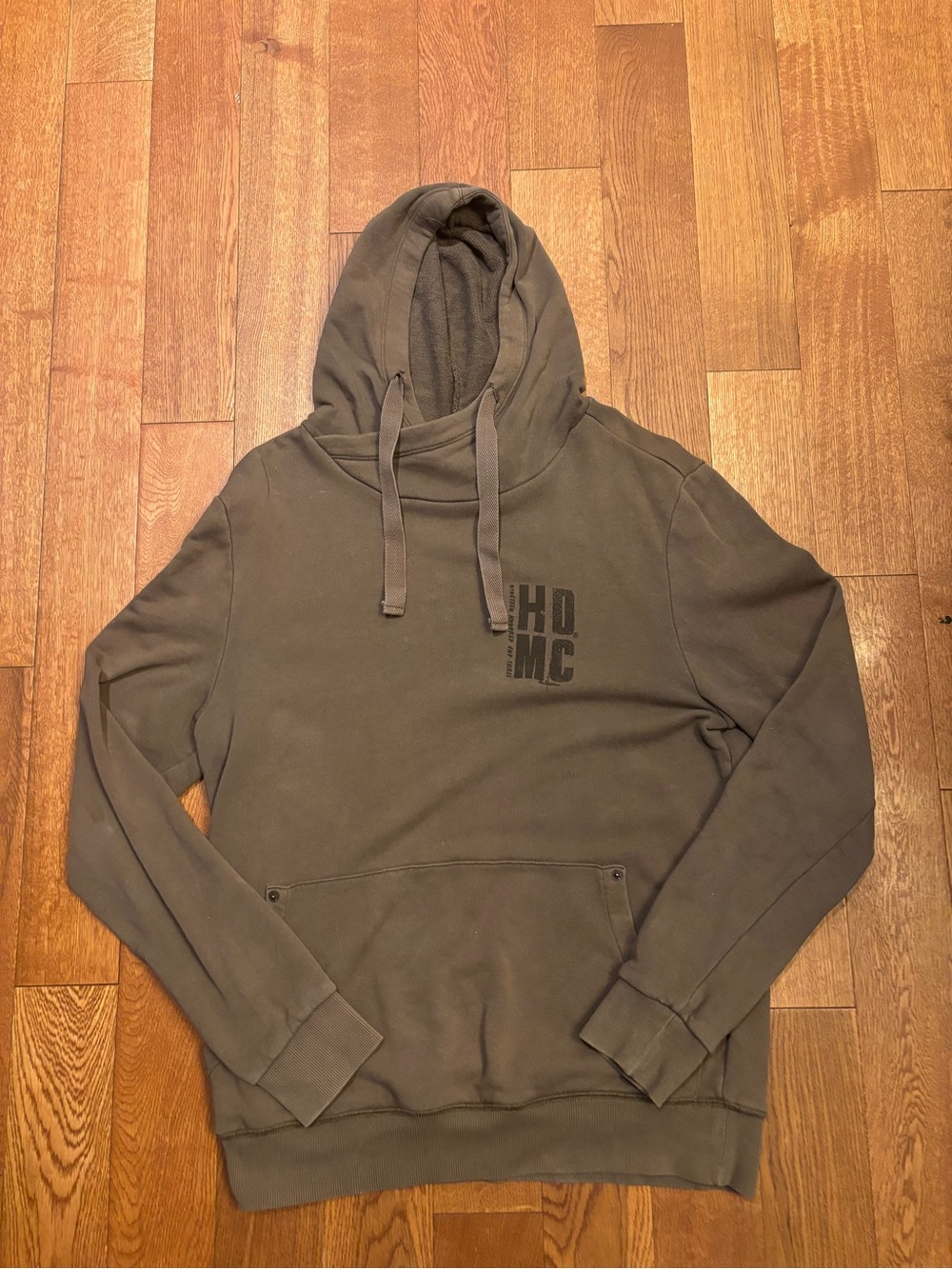 Harley-Davidson Olive Green Crewneck Hoodie Sweatshirt